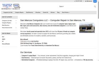 San Marcos Computers website