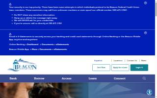 Beacon Federal Credit Union website