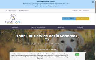Forest Lake Animal Clinic website
