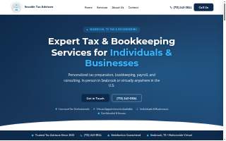 Seaside Tax Advisors website
