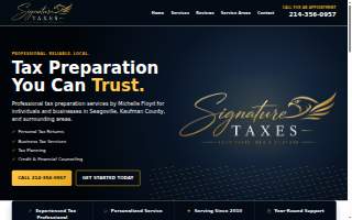 Signature Taxes website