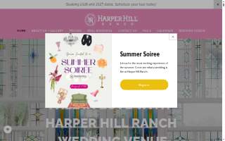 Harper Hill Ranch Wedding + Events website