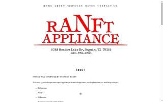 Ranft Appliance website