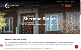City Credit Union of Sherman website