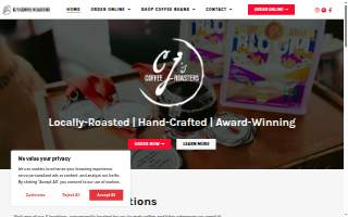 CJ's Coffee Cafe website