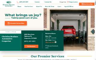 Christian Brothers Automotive Grapevine website