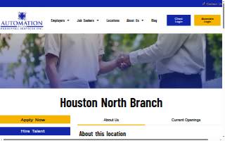 Automation Personnel Services - North Houston website