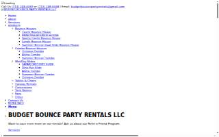 Budget Bounce Party Rentals website