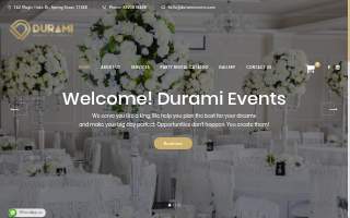 Durami Events & Rentals website