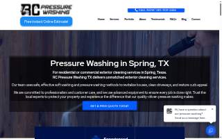RC Pressure Washing TX website