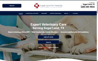 Sugar Land Pet Hospital website