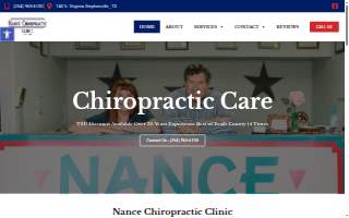 Nance Chiropractic Clinic website