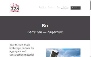 326 Trucking of Sugar Land website