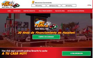 Mi Tierra Auto Sales website