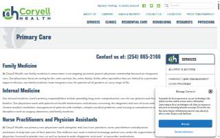 Coryell Health Medical Clinic- Temple website