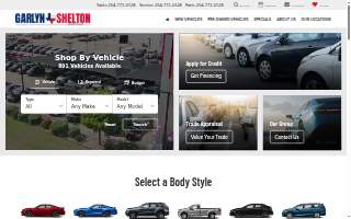 Garlyn Shelton Pre-Owned Center website
