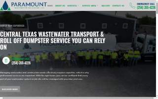 Paramount Wastewater Solutions, LLC website