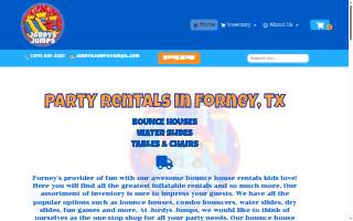 Jordys Jumps Bounce Party rental website