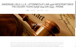 Anderson Vela, LLP website