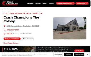 Crash Champions Collision Repair The Colony website