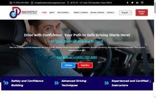 Desi District Driving School website