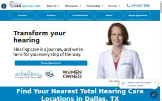 Total Hearing Care website