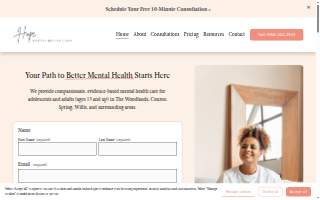 Hope Mental Health Clinic website