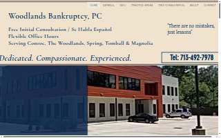 Woodlands Bankruptcy, PC of The Woodlands website