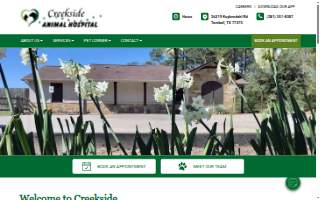 Creekside Animal Hospital website