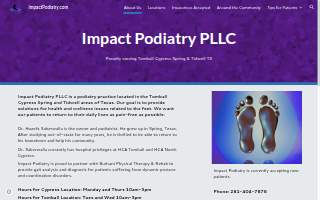 Impact Podiatry - Tomball website