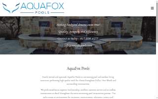AquaFox Pools website
