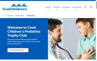 Cook Children's Pediatrics (Trophy Club) website