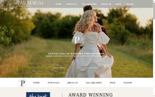 Paradigm Wedding Films website