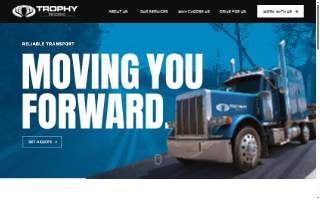 Trophy Trucking website