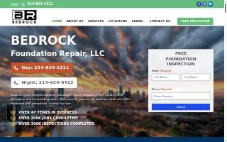 Bedrock Foundation Repair LLC website