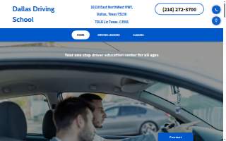 Dallas Driving School website