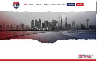 KB Towing Tow Truck Service Dallas of University Park website