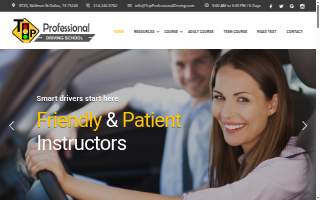 Top Professional Driving School of University Park website