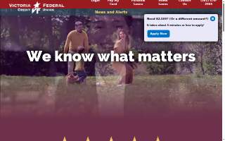 Victoria Federal Credit Union website