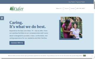 Vidor Health and Rehab Center website