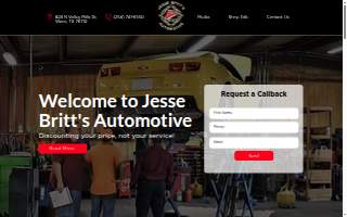 Jesse Britts Automotive website