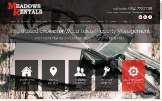 Meadows Rentals Property Management website