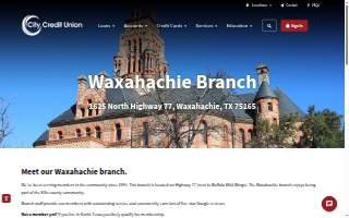 City Credit Union of Waxahachie website