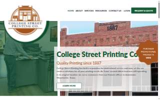 College Street Printing website