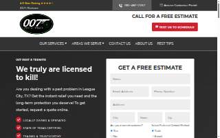 007 Pest & Termite website