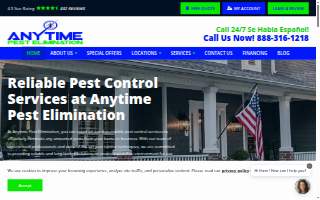 Anytime Pest Elimination website