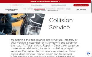 Clear Lake Collision and Auto website
