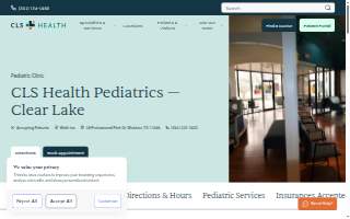 CLS Health: Clear Lake Pediatric Clinic website