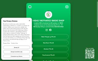 Highly Motivated Smoke Shop LLC website
