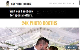 24K Photo Booths website